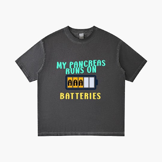 My Pancreas Runs On AAA Batteries Funny Diabetics Gradient T Shirts