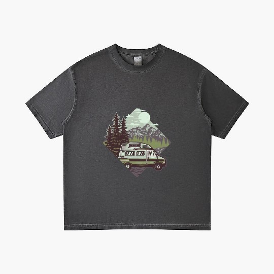 Camping Mountains Wilderness Gradient T Shirts