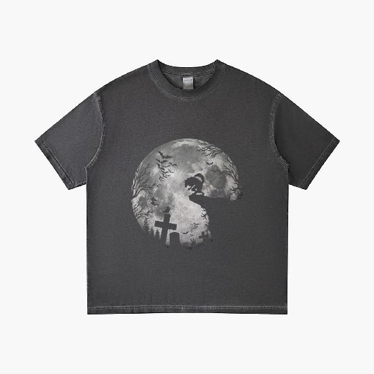 Halloween Werewolf Full Moon Bats and Black trick Gradient T Shirts