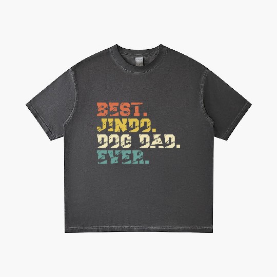 Best Korean Jindo Dog Dad Vintage Saying Gradient T Shirts