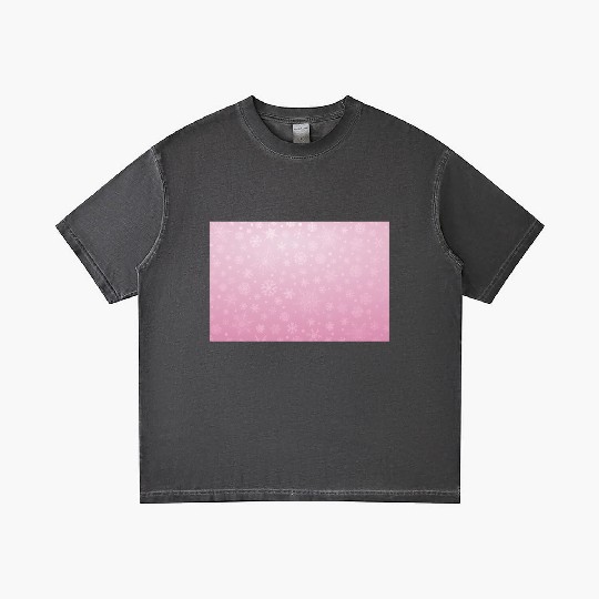 Abstract Pink Snowflakes Pattern Gradient T Shirts