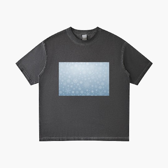 Abstract Blue Snowflakes Pattern Gradient T Shirts
