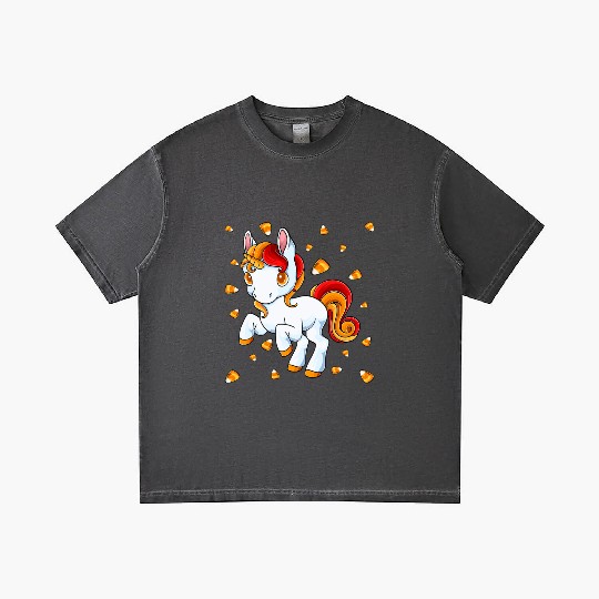 Halloween Unicorn Pony Candy Corn Halloween Gradient T Shirts