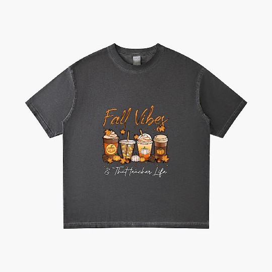 Fall Vibes & That Teacher Life Gradient T Shirts
