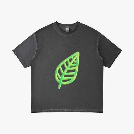 leaf icon nature green thick Gradient T Shirts