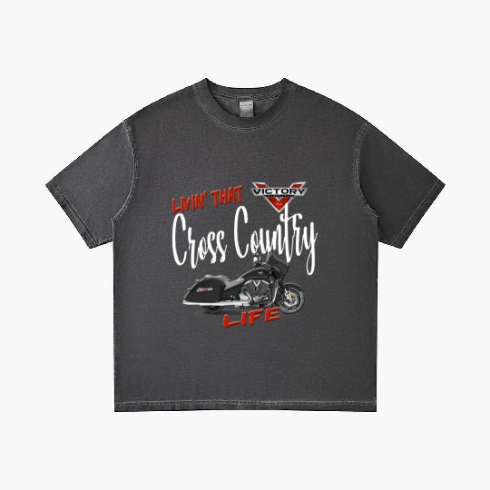 Livin That Cross Country Life Motorcycle Gradient T Shirts