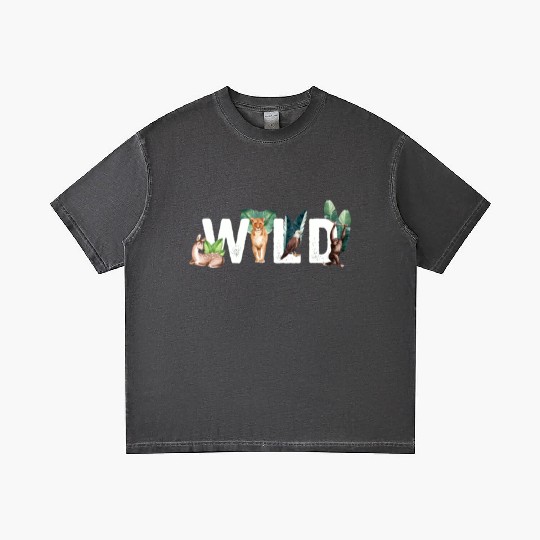 Wild Animals Cat Eagle Monkey Deer Gradient T Shirts