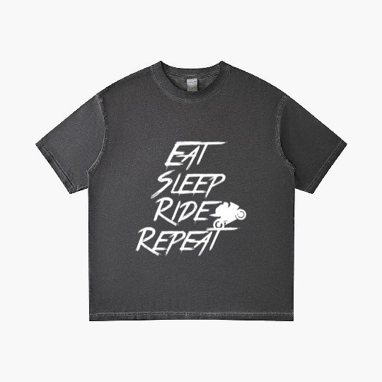 Motorcycle Eat Sleep Ride Repeat Graphic Gradient T Shirts