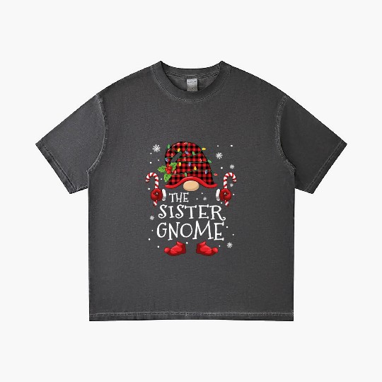Sister Gnome Buffalo Plaid Christmas Tree Family Gradient T Shirts