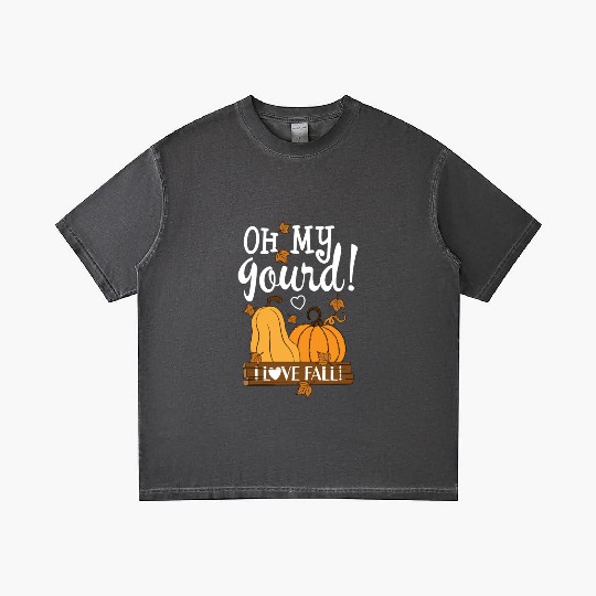 Fall Leaves Pumpkin Lovers Oh My Gourd I Love Fall Gradient T Shirts