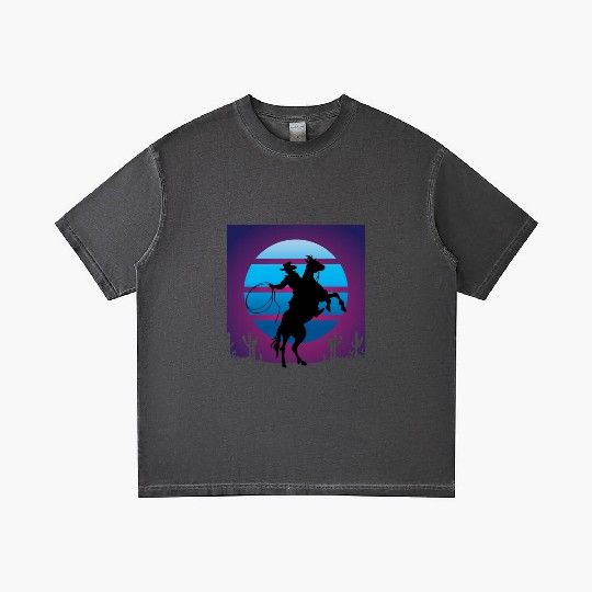 Synthwave Cowboy Rancher Gift Gradient T Shirts
