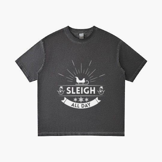 Sleigh all day Winter Christmas Holiday Gradient T Shirts