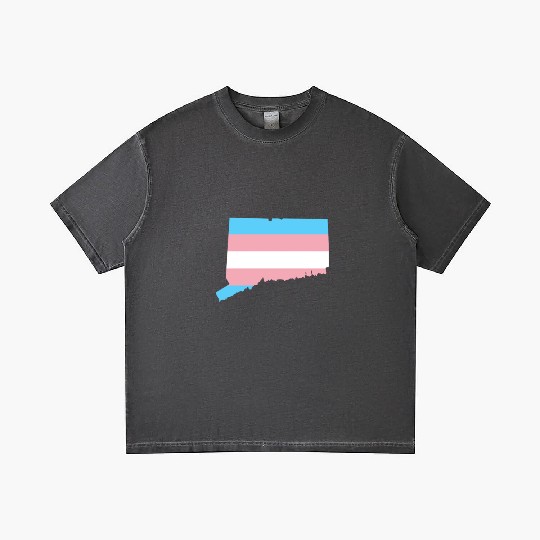 Trans Flag Connecticut LGBT Pride Support Gradient T Shirts