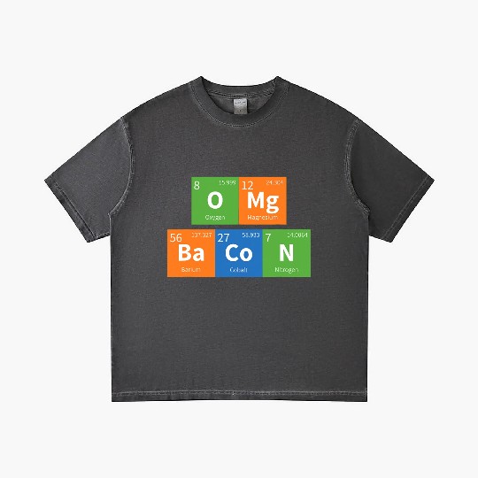 OMG Bacon Science Periodic Table Gradient T Shirts