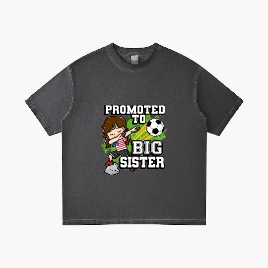 Promoted To Big Sister Soccer Player American Flag Gradient T Shirts