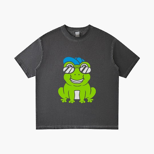 Sunglasses Cap Frog Boy Gradient T Shirts