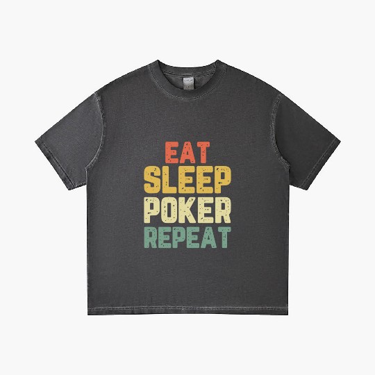 Eat Sleep Poker Repeat Player Funny Lover Vintage Gradient T Shirts