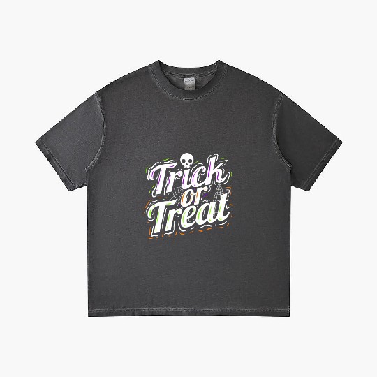 Trick Or Treat Spiderweb Halloween Gradient T Shirts