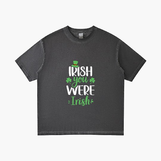 Irish You Were Irish Green Cloverleaf Gradient T Shirts