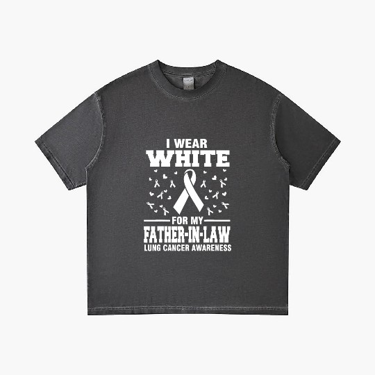 Lung Cancer Awareness I Wear White For My Father i Gradient T Shirts
