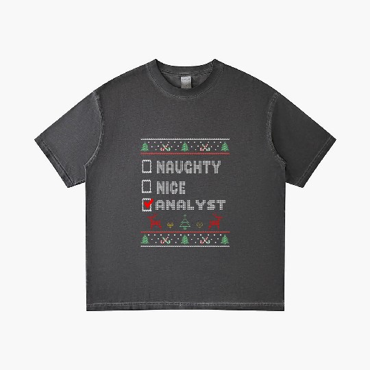 Naughty Nice Analyst, Matching Christmas Group Gradient T Shirts