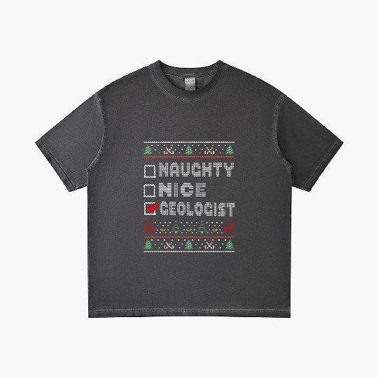 Naughty Nice Geologist, Matching Christmas Group Gradient T Shirts