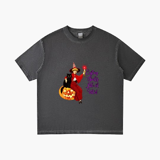 Casting Spells Like A Witch - Halloween Black Cat Gradient T Shirts