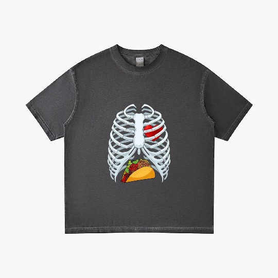 Funny Taco Skeleton Rib Cage Dad Halloween Costume Gradient T Shirts