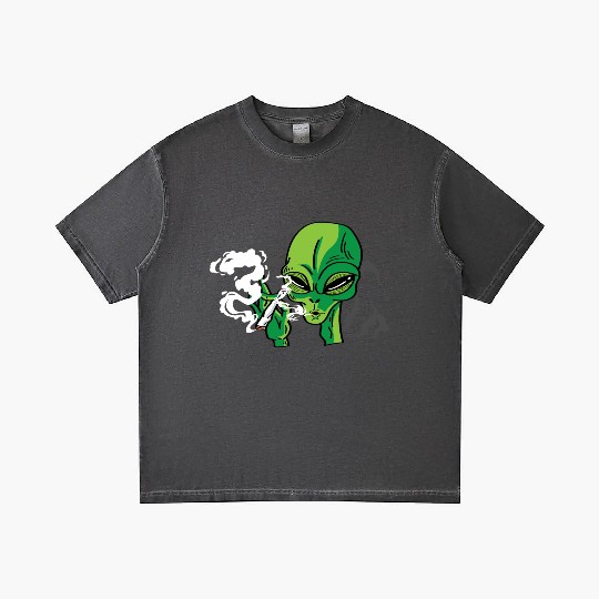 Alien Smoking Gangster Gift Gradient T Shirts