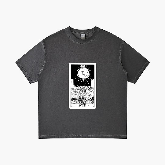 WTF - The Moon Tarot Card Gradient T Shirts