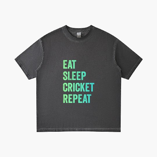 Eat sleep cricket repeat | Cricket Lover Gradient T Shirts