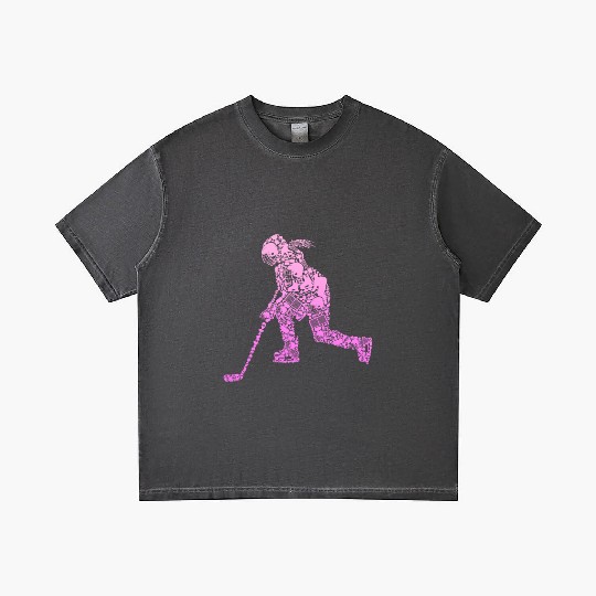 Ice hockey hockey player girl girl Gradient T Shirts