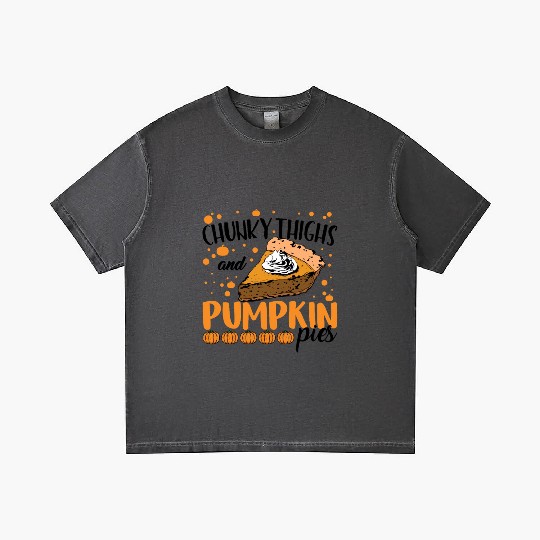 Chunky Thighs Pumpkin Pies Halloween Thanksgiving Gradient T Shirts