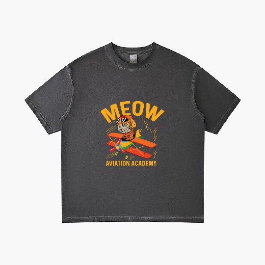 Meow Aviation Academy Co-Pilot Gift Gradient T Shirts