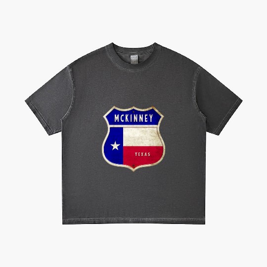 McKinney Texas Crest Flag Design Gradient T Shirts
