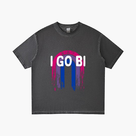 I Go Bi Bisexual LGBTQ Bi Pride LGBT Sayings Gradient T Shirts