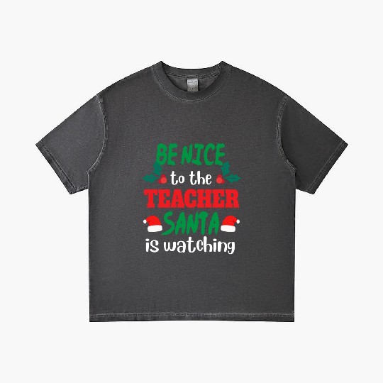 Be nice to the Teacher Santa is watching Gradient T Shirts