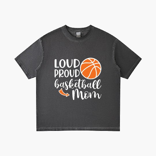 Loud Proud Basketball Mom Cute School Sports Funny Gradient T Shirts
