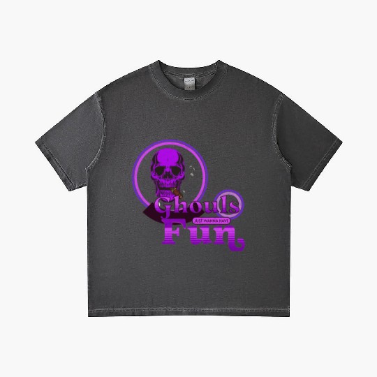 Ghouls Just Wanna Have Fun Purple Halloween Gradient T Shirts