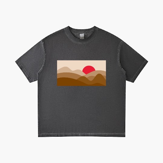 Minimalist Sun Clay Orange Gradient T Shirts