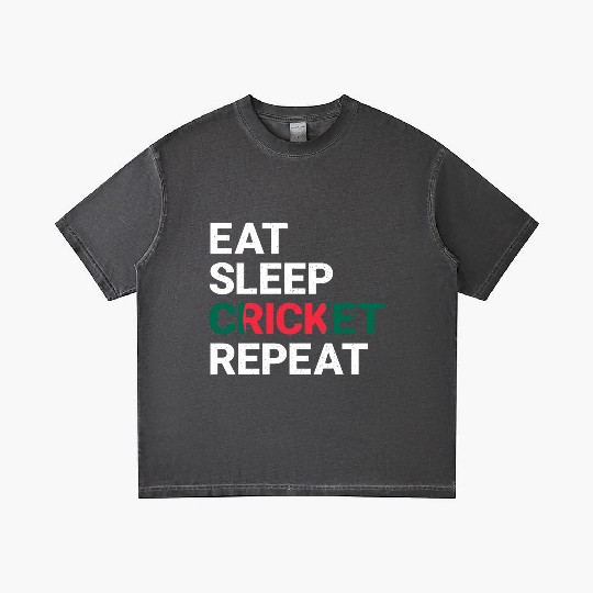 Eat Sleep Cricket Repeat BD Flag Sports Gift Gradient T Shirts