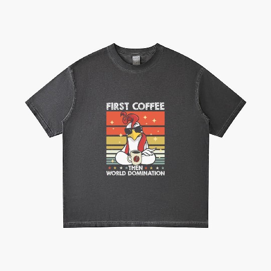 Rooster Cock Coffee Sunglasses Gradient T Shirts