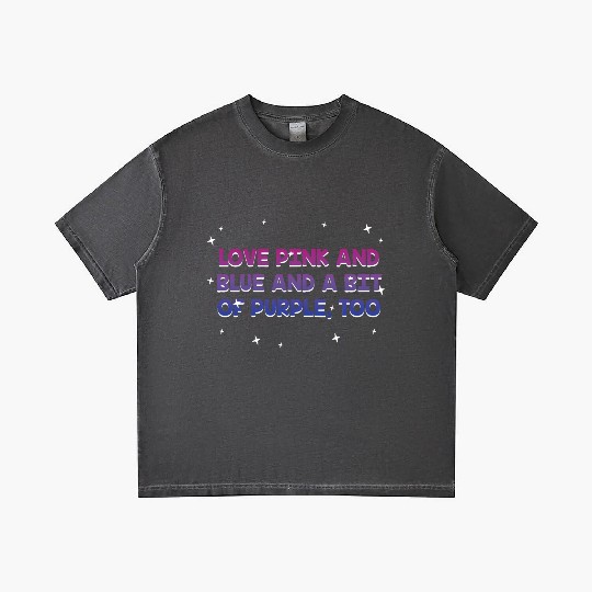 Pink Blue and a Bit of Purple Bisexual LGBTQ Bi Gradient T Shirts