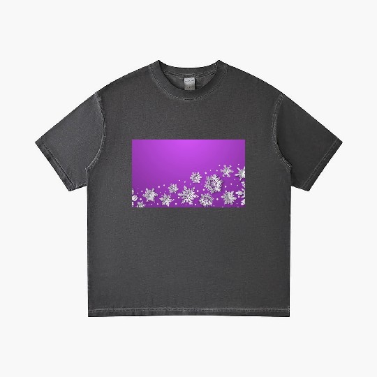 Modern Snowflakes Purple Gradient T Shirts