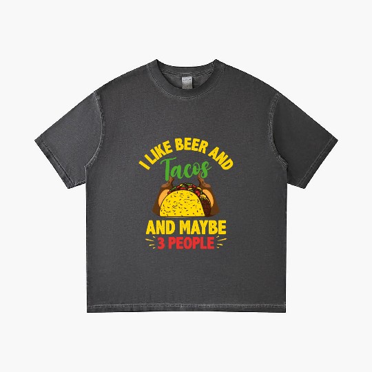 I Like Beer And Tacos Cinco De Mayo Festival Gradient T Shirts