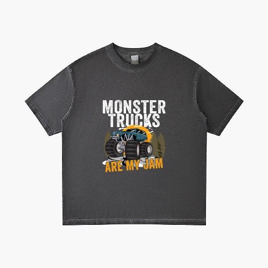 Monster Trucks Are My Jam Vintage Retro Gradient T Shirts