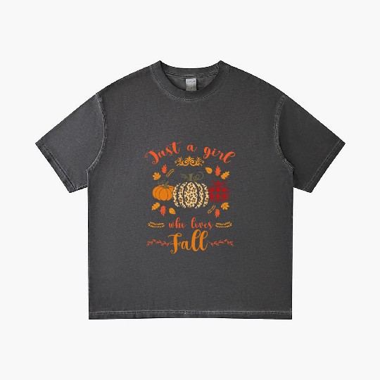 Autumn Leaves Pumpkin Thanksgiving Girl Fall Lover Gradient T Shirts