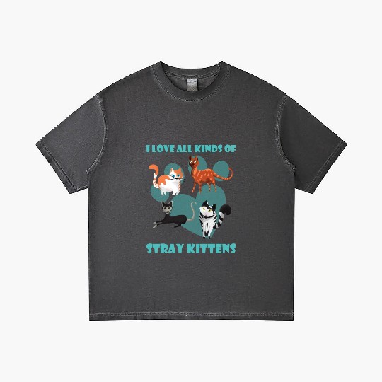 I love all kinds of stray cats stray kitten rescue Gradient T Shirts