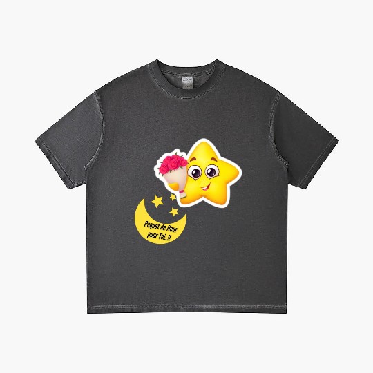 Design d'étoile et lune Gradient T Shirts