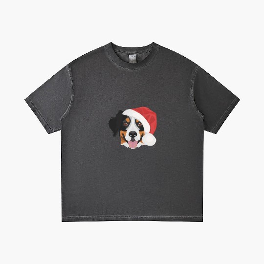 Bernese Mountain Dog Merry Christmas Gradient T Shirts